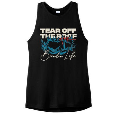 Brandon Tear Off The Roof Merch Lake Totf Ladies PosiCharge Tri-Blend Wicking Tank