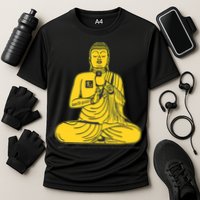 Buddha Texting On Cell Phone Cooling Performance Crew T-Shirt