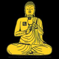Buddha Texting On Cell Phone 7-Panel Snapback Hat