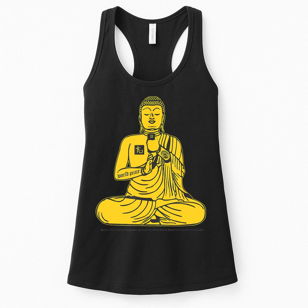 Buddha Texting On Cell Phone Womens Tank Top