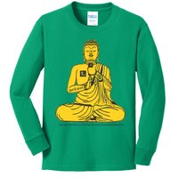 Buddha Texting On Cell Phone Kids Long Sleeve Shirt