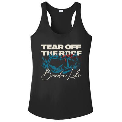 Brandon Tear Off The Roof Merch Lake Totr Ladies PosiCharge Competitor Racerback Tank