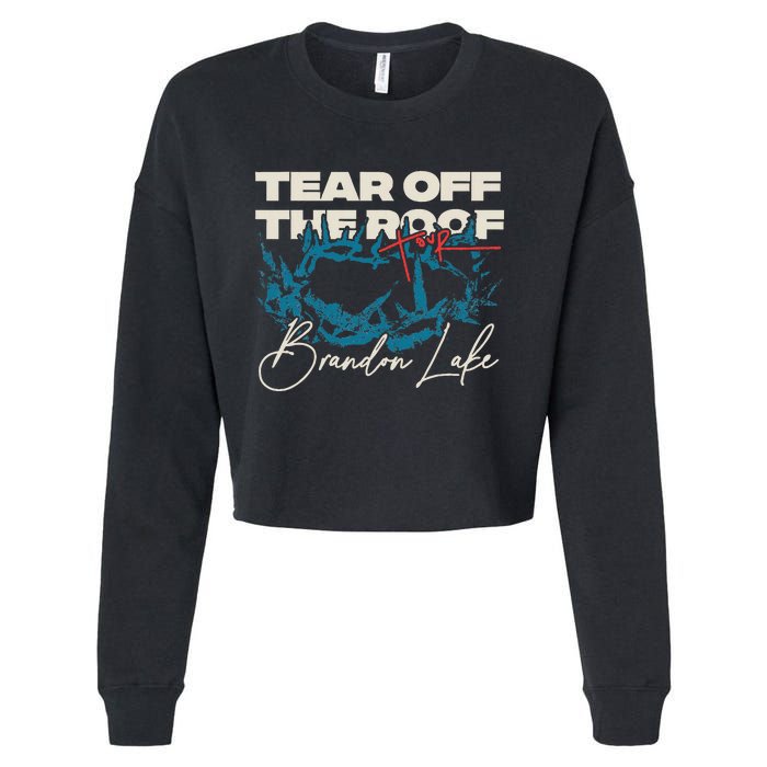 Brandon Tear Off The Roof Merch Lake Totr Cropped Pullover Crew