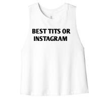 Best Tits On Instagram Women's Racerback Cropped Tank