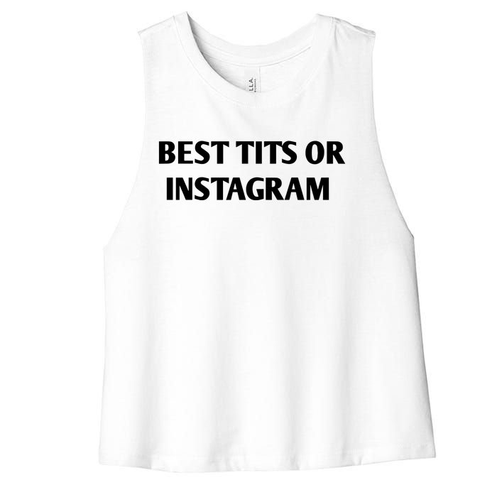 Best Tits On Instagram Women's Racerback Cropped Tank