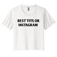 Best Tits On Instagram Women's Crop Top Tee