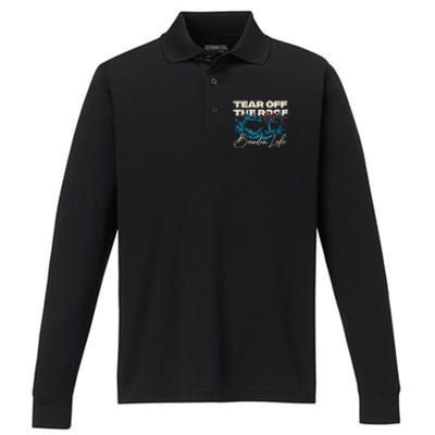 Brandon Tear Off The Roof Merch Lake Totr Performance Long Sleeve Polo