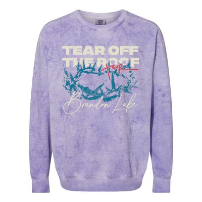 Brandon Tear Off The Roof Merch Lake Totr Colorblast Crewneck Sweatshirt