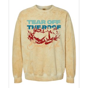 Brandon Tear Off The Roof Merch Lake Totf Colorblast Crewneck Sweatshirt