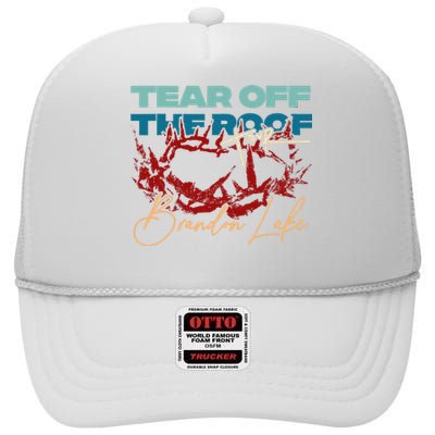 Brandon Tear Off The Roof Merch Lake Totf High Crown Mesh Back Trucker Hat