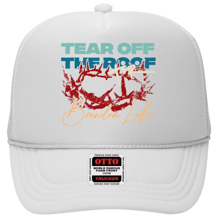 Brandon Tear Off The Roof Merch Lake Totf High Crown Mesh Back Trucker Hat