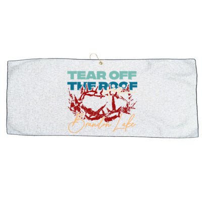 Brandon Tear Off The Roof Merch Lake Totf Large Microfiber Waffle Golf Towel