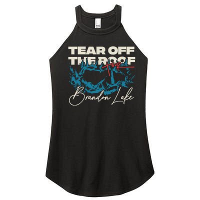 Brandon Tear Off The Roof Merch Lake Totr Women's Perfect Tri Rocker Tank