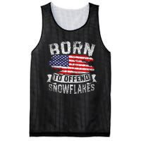 Born To Offend Snowflakes Us Flag Funny American Republican Mesh Reversible Basketball Jersey Tank