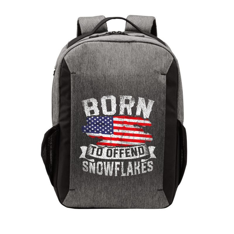 Born To Offend Snowflakes Us Flag Funny American Republican Vector Backpack