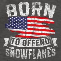 Born To Offend Snowflakes Us Flag Funny American Republican Vector Backpack