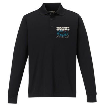 Brandon Tear Off The Roof Merch Lake Totr Performance Long Sleeve Polo