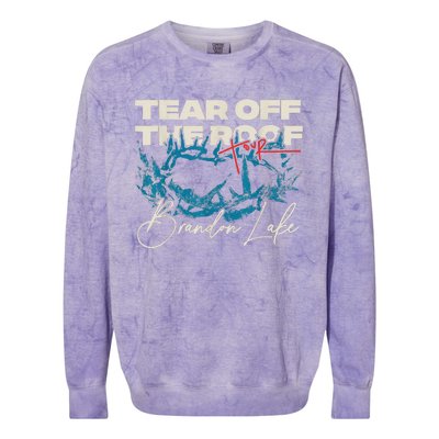 Brandon Tear Off The Roof Merch Lake Totf Colorblast Crewneck Sweatshirt