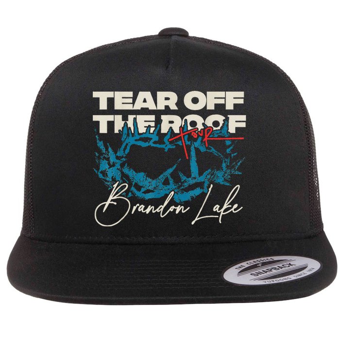 Brandon Tear Off The Roof Merch Lake Totf Flat Bill Trucker Hat