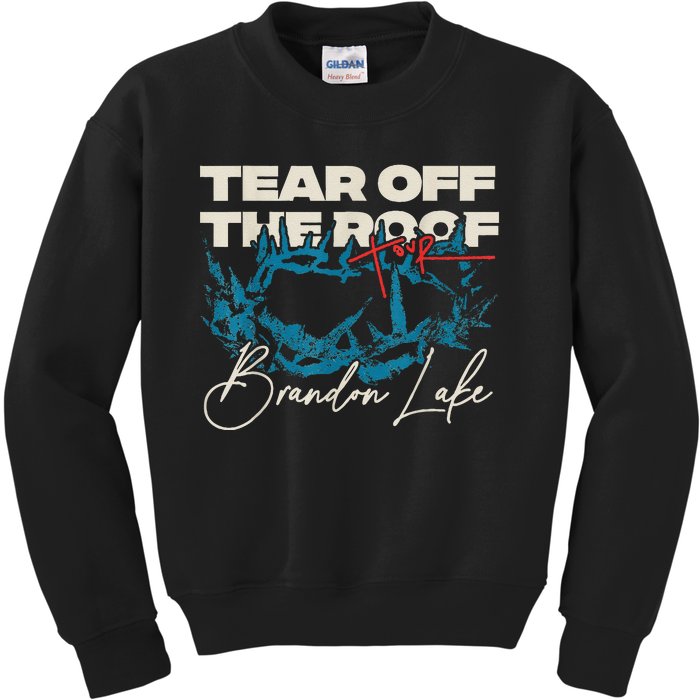 Brandon Tear Off The Roof Merch Lake Totf Kids Sweatshirt