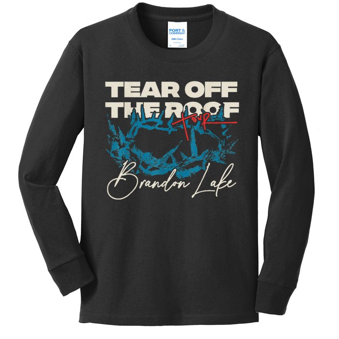 Brandon Tear Off The Roof Merch Lake Totf Kids Long Sleeve Shirt