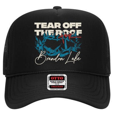 Brandon Tear Off The Roof Merch Lake Totr High Crown Mesh Back Trucker Hat