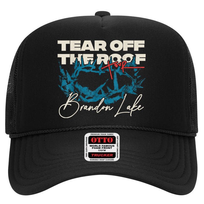 Brandon Tear Off The Roof Merch Lake Totr High Crown Mesh Back Trucker Hat