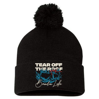 Brandon Tear Off The Roof Merch Lake Totr Pom Pom 12in Knit Beanie