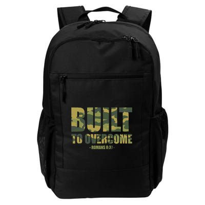 Built To Overcome Christian Camo Scripture Gym Workout Daily Commute Backpack
