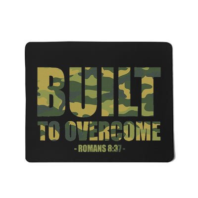 Built To Overcome Christian Camo Scripture Gym Workout Mousepad