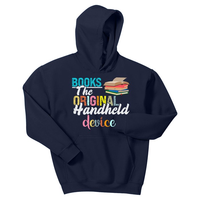 Books The Original Handheld Device Book Librarian Kids Hoodie