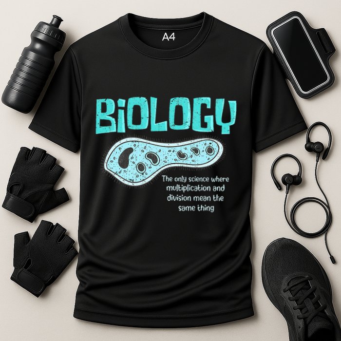 Biology The Only Science Cells Biologist Pun Funny Biology Cooling Performance Crew T-Shirt