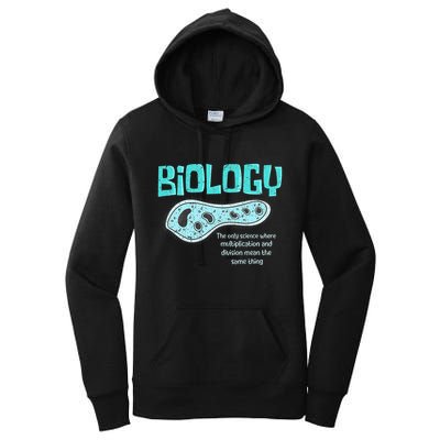 Biology The Only Science Cells Biologist Pun Funny Biology Women's Pullover Hoodie