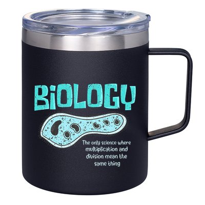 Biology The Only Science Cells Biologist Pun Funny Biology 12oz Stainless Steel Coffee Mug