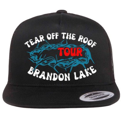 Brandon Tear Off The Roof Lake Meme Flat Bill Trucker Hat