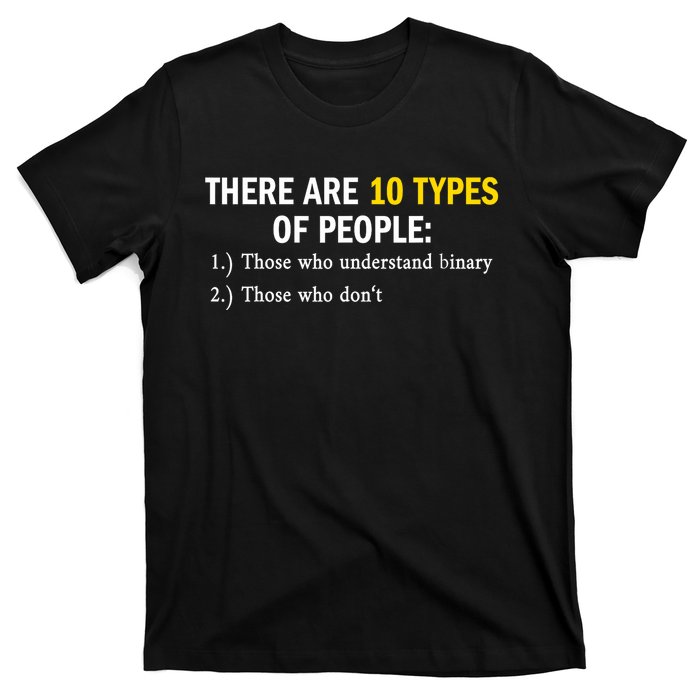 Binary Types Of People Programmer Nerd T-Shirt