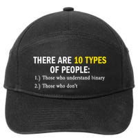 Binary Types Of People Programmer Nerd 7-Panel Snapback Hat