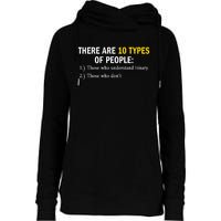 Binary Types Of People Programmer Nerd Womens Funnel Neck Pullover Hood