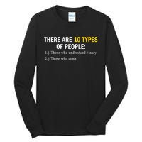 Binary Types Of People Programmer Nerd Tall Long Sleeve T-Shirt