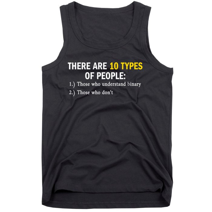 Binary Types Of People Programmer Nerd Tank Top