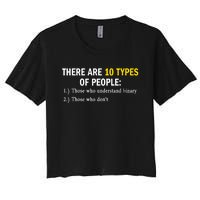 Binary Types Of People Programmer Nerd Women's Crop Top Tee