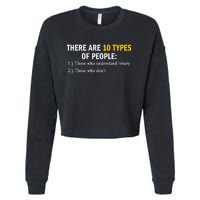 Binary Types Of People Programmer Nerd Cropped Pullover Crew