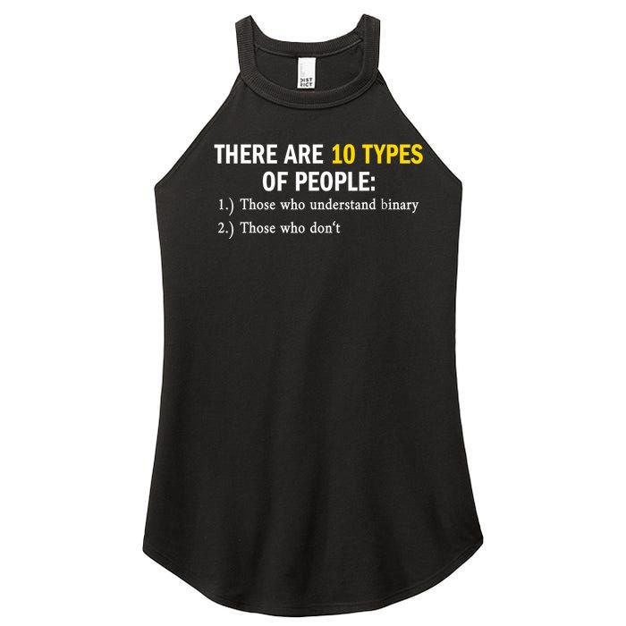 Binary Types Of People Programmer Nerd Women's Perfect Tri Rocker Tank