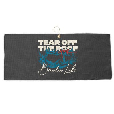 Brandon Tear Off The Roof Merch Lake Totf Large Microfiber Waffle Golf Towel