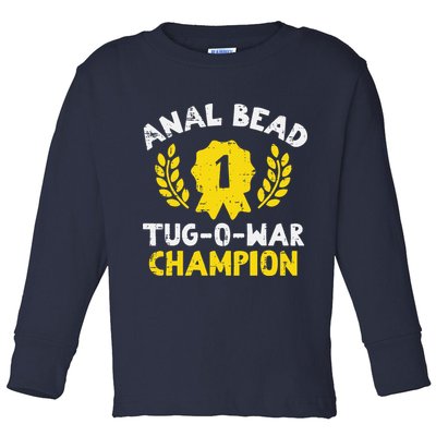 Bead Tug O War Champion Funny Saying Toddler Long Sleeve Shirt