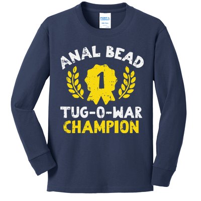 Bead Tug O War Champion Funny Saying Kids Long Sleeve Shirt