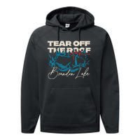 Brandon Tear Off The Roof Merch Lake Totf Performance Fleece Hoodie