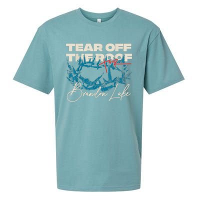 Brandon Tear Off The Roof Merch Lake Totf Sueded Cloud Jersey T-Shirt