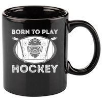 Born To Play Hockey 11oz C Handle Ceramic Mug