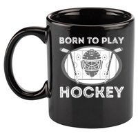 Born To Play Hockey 11oz C Handle Ceramic Mug